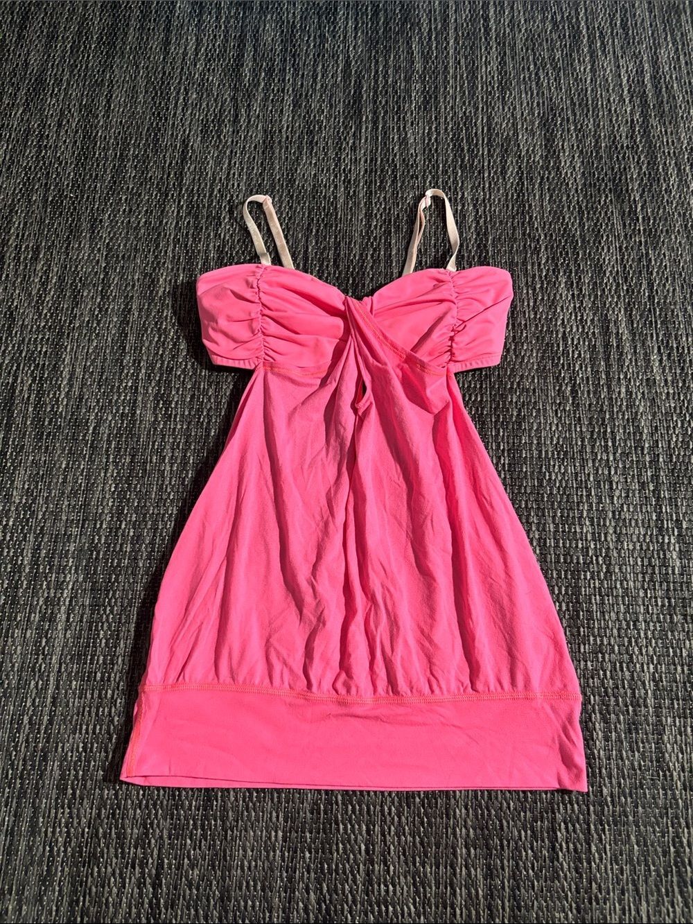Lululemon Hot But Not Tank Sheer Neon Pink Luxtreme Yoga Lightweight Size 6